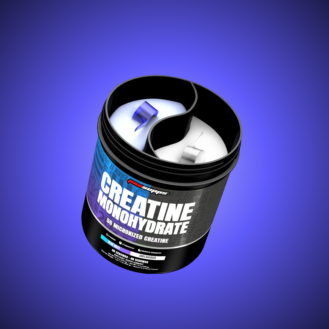 Prosupps Creatine Monohydrate Dual Tub Blue Razz/Unflavoured (502g, 40 Servings)
