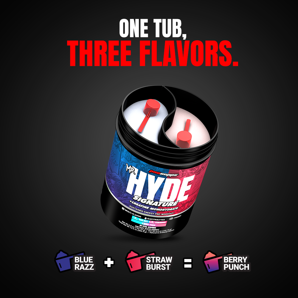 Prosupps Mr. Hyde Signature Dual Tub Blue Razz + Strawburst (30 Servings) - Image 4