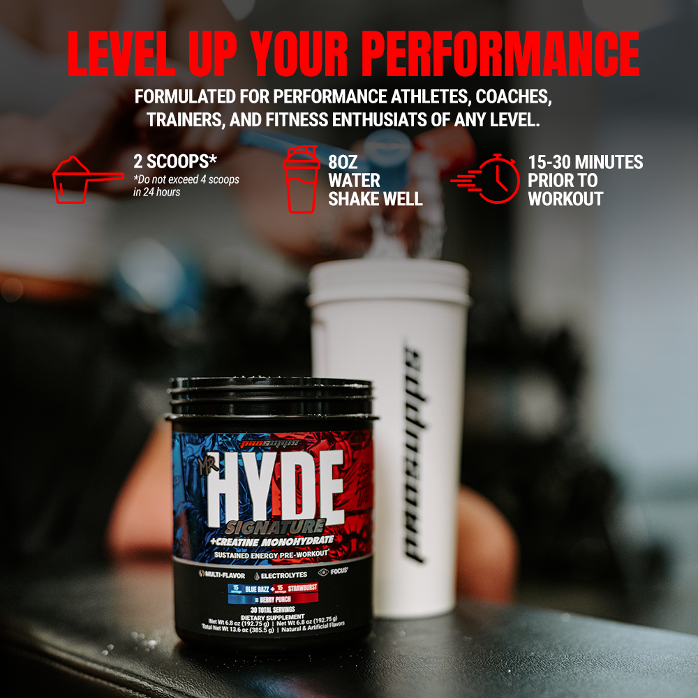 Prosupps Mr. Hyde Signature Dual Tub Blue Razz + Strawburst (30 Servings) - Image 7